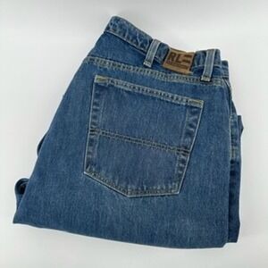 RL Polo JeanscCompany Mens 40x32 Classic Relaxed Fit Denim Jeans Blue Cotton
